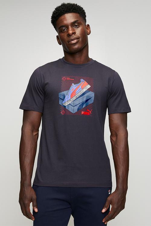 GRAPHIC Sneaker Tee - New Navy