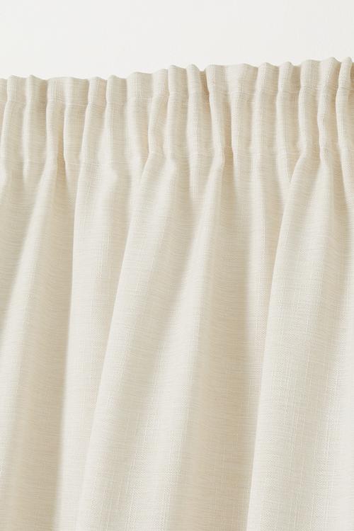 Lux Slub Lined Curtain Taped - Ivory
