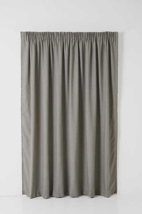 Lux Slub Lined Curtain Taped - Natural