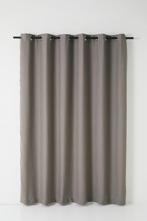 Lux Slub Lined Curtain Eyelet - Natural