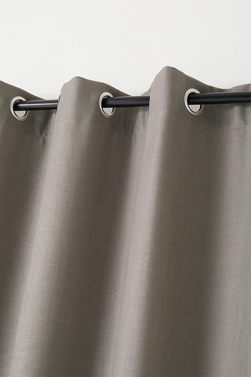 Lux Slub Lined Curtain Eyelet - Natural
