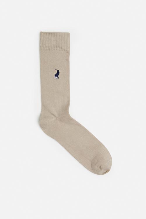 Polo plain logo sock - Stone