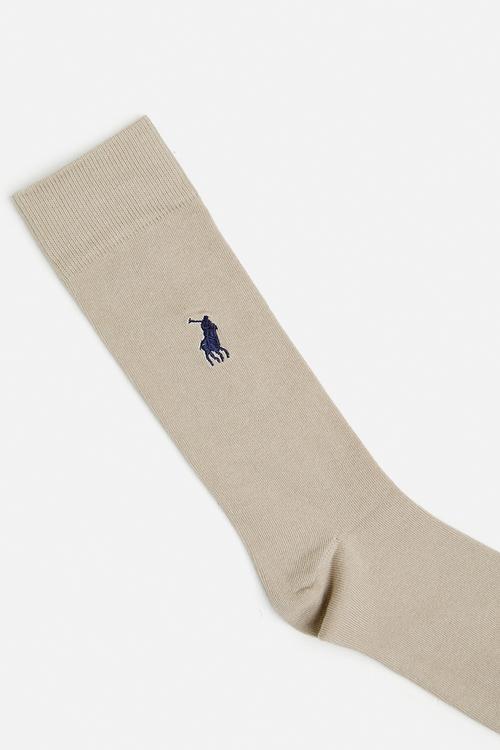 Polo plain logo sock - Stone