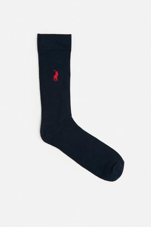 Polo plain logo sock - Navy