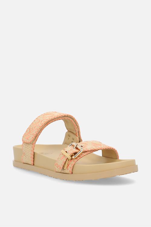 CULTURE MULE SANDALS -TAUPE/ORANGE