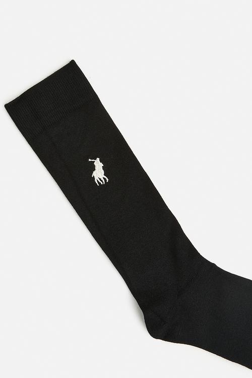 Bamboo Lux Plain logo sock - Black
