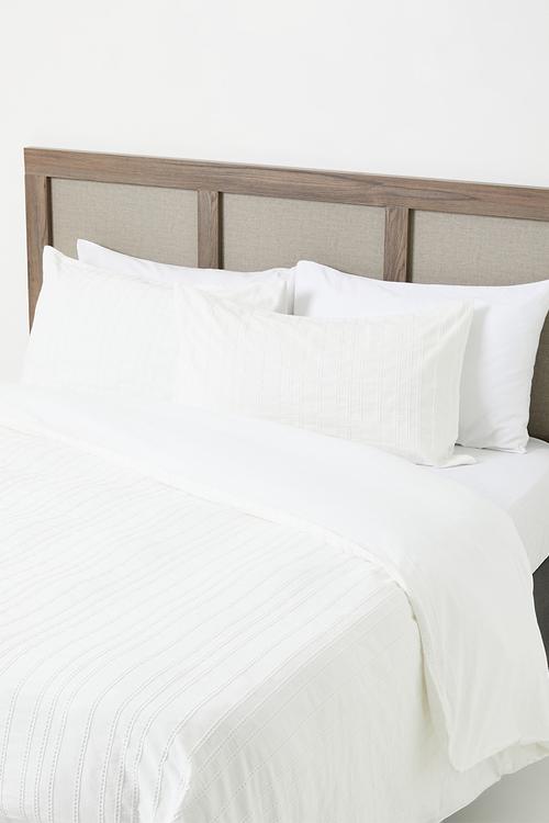 Cotton Waffle Duvet Cover Set White