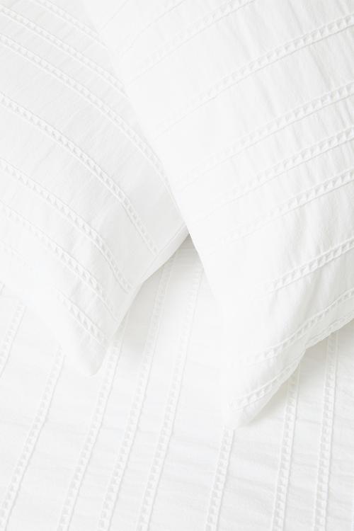 Cotton Waffle Duvet Cover Set White