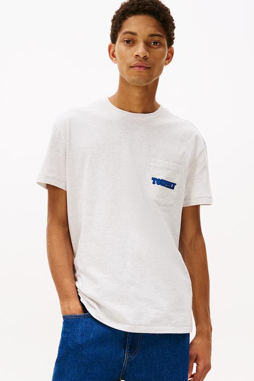 Tjm Reg Font Play Backprint T-shirt Ext - Lt Grey Htr