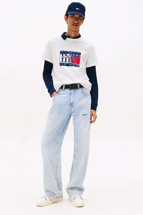 Tjm Slim Rwb Flag Tee Ext - Ancient White