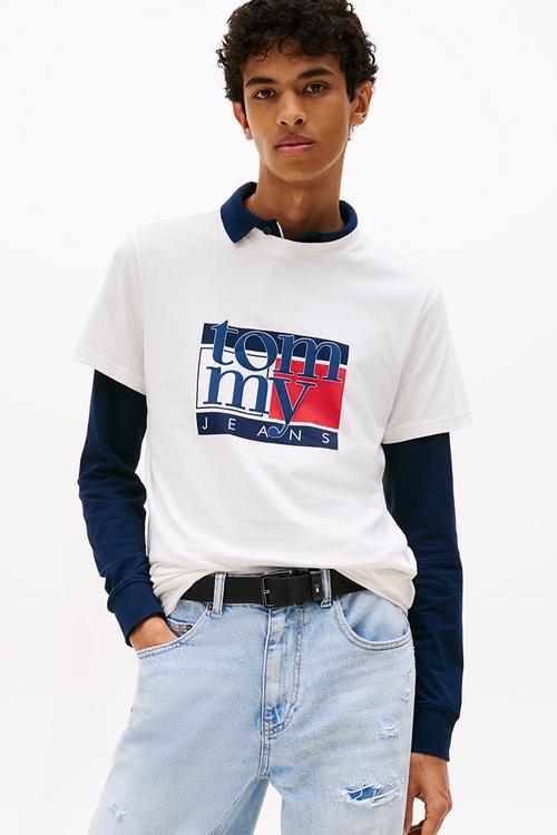 Tjm Slim Rwb Flag Tee Ext - Ancient White