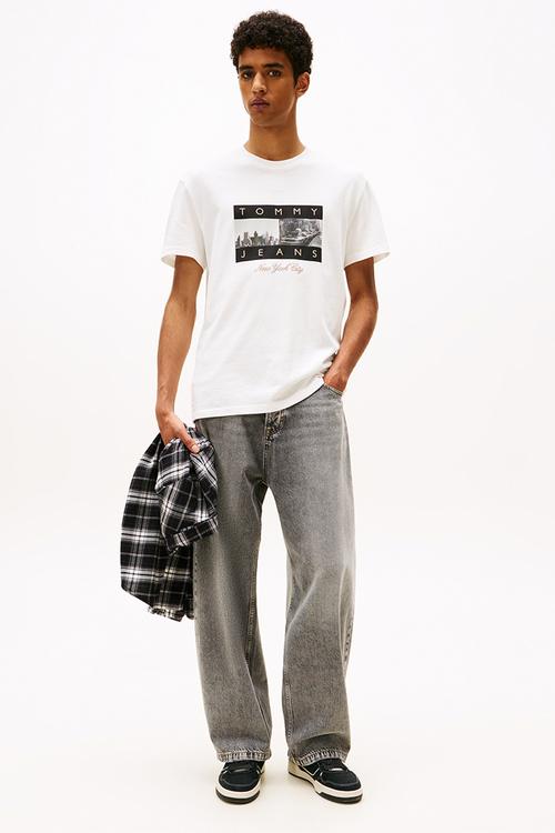 Tjm Reg Photo Flag Short Sleeve Tee - Ecru