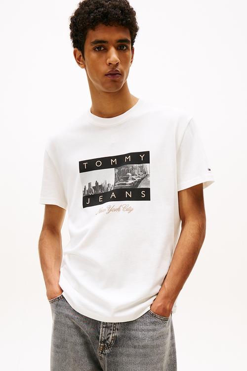 Tjm Reg Photo Flag Short Sleeve Tee - Ecru