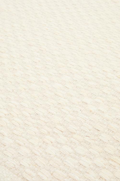 Kaiser Handwoven Wool Blend Rug Ivory