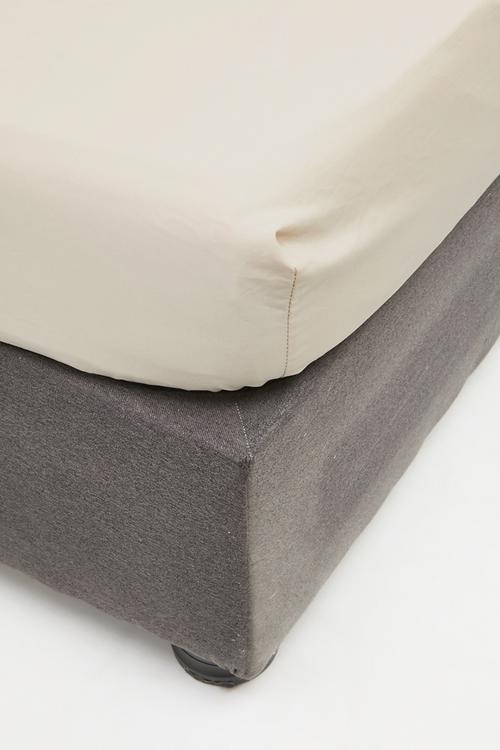 144 tc 100% cotton fitted sheet stone