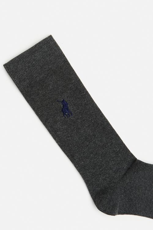 Polo plain logo sock - Charcoal
