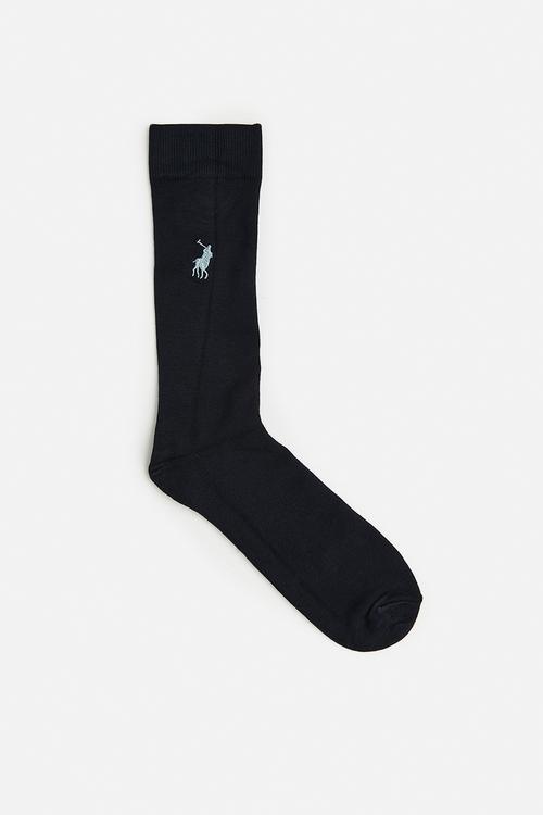 Bamboo Lux Plain logo sock - Navy