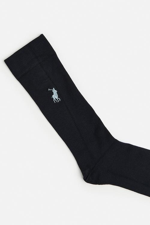 Bamboo Lux Plain logo sock - Navy
