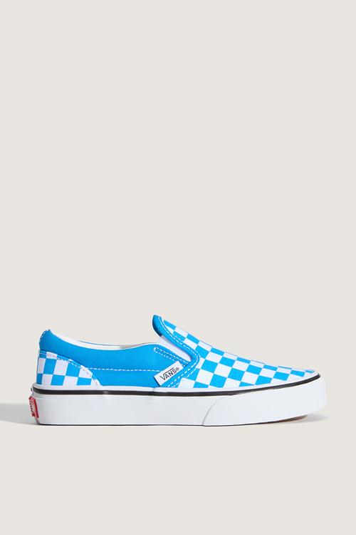 Classic slip-on-fnm - colour theory checkerboard/bright azure