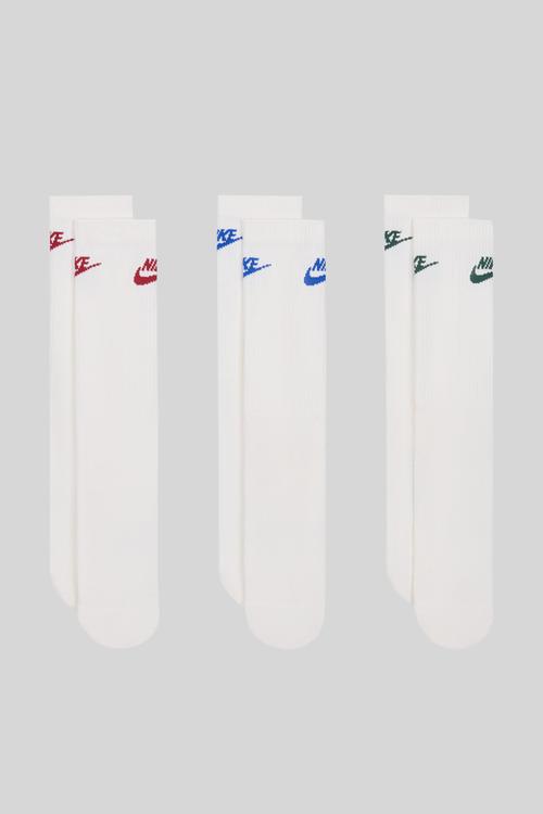Everyday Elevated Crew Socks (3 Pairs)  - White/Multi