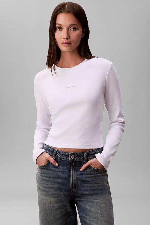A- ls monogram baby tee - brilliant white