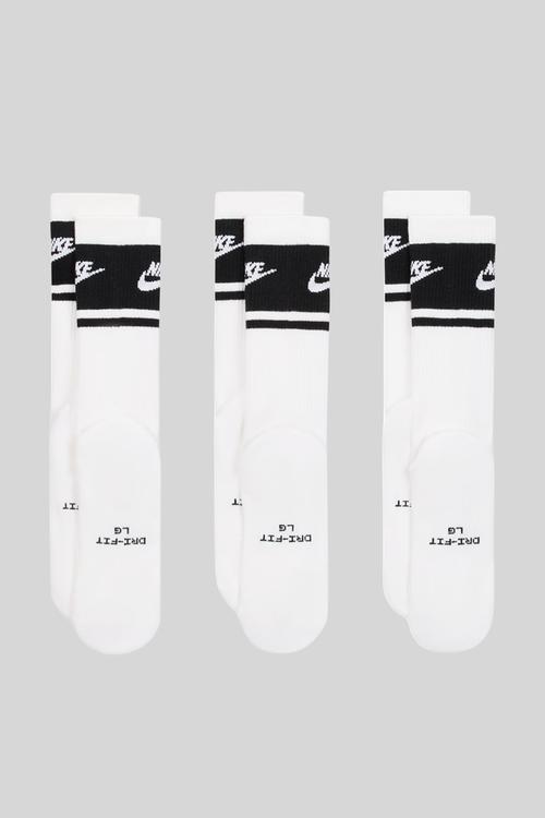 Everyday Elevated Crew Socks (3 Pairs) - White/Black/Wht