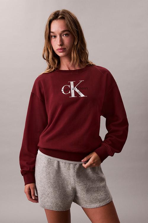 Long sleeve monologo french terry rlxd crew - renaissance red