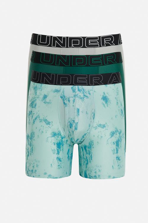 UA Tech™ 6inch Boxerjock - Multi Blue / Rack Green / Titanium