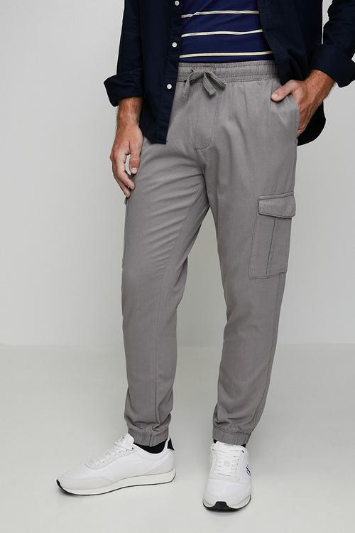 Cotton Twill Cuff Pant - Mid Grey
