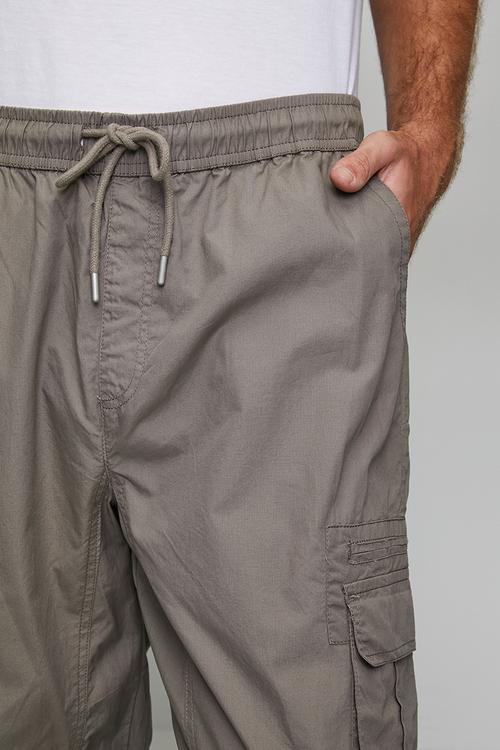 Cotton Poplin Cargo Pant - Taupe