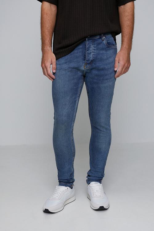 Denim Skinny Fit Jean - Light Blue Long Length