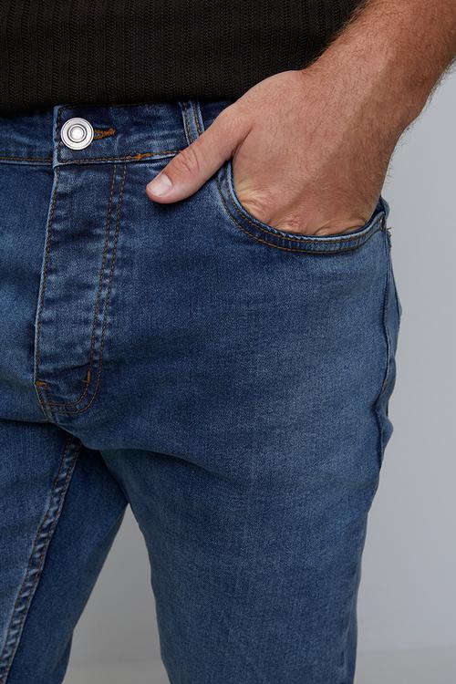 Denim Skinny Fit Jean - Light Blue Long Length