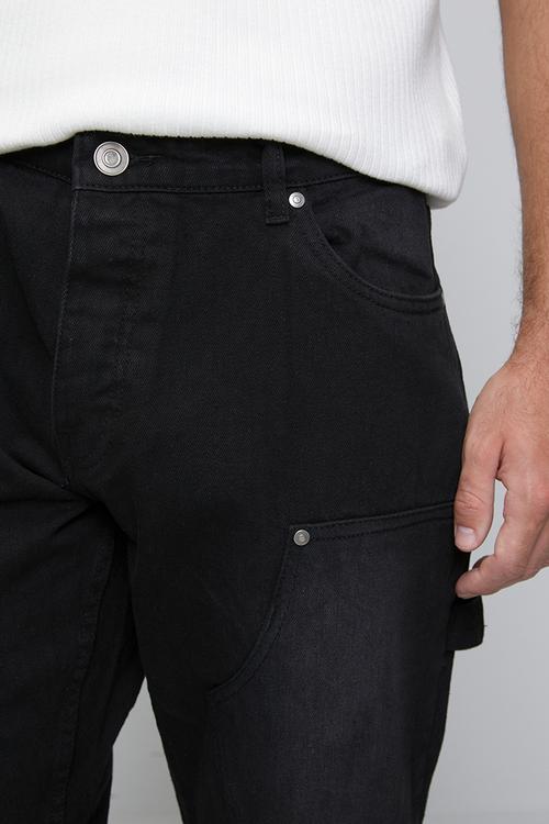 Carpenter Loose Fit Denim Jean - Charcoal Long Length