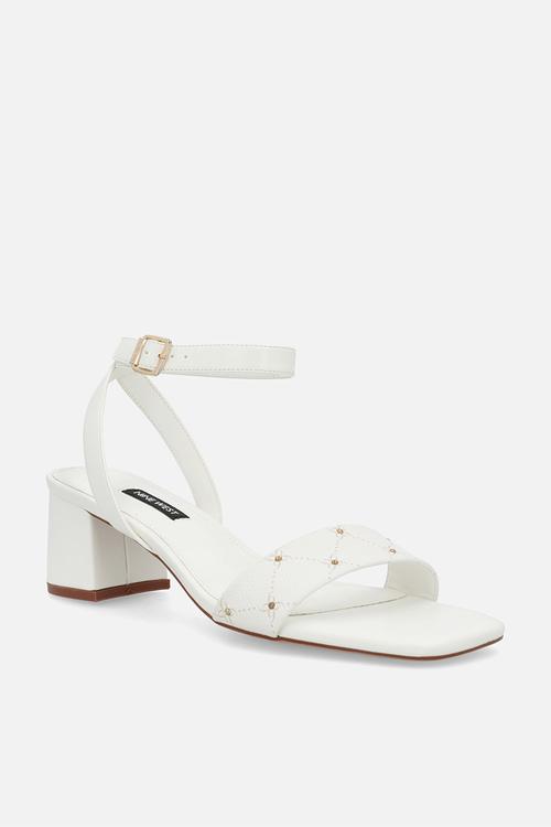 Manl Ankle Strap heel - White
