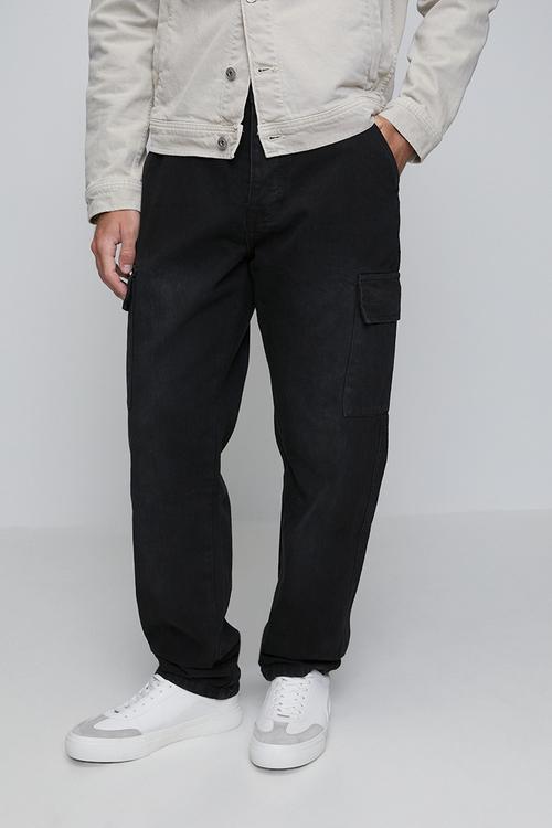 Wide Leg Denim Jean - Black Wash Long Length