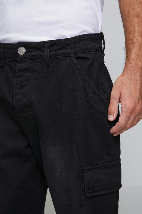 Wide Leg Denim Jean - Black Wash Regular Length