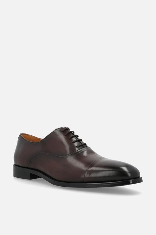 High Shine Toe Cap Oxford - Brown