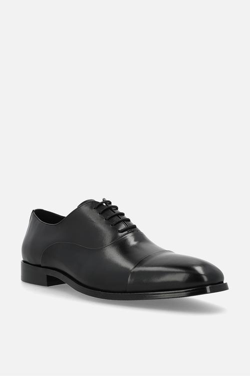 High Shine Toe Cap Oxford - Black