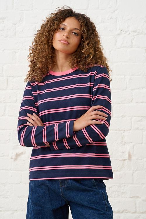 Essential Crew Neck - Ink/Pink