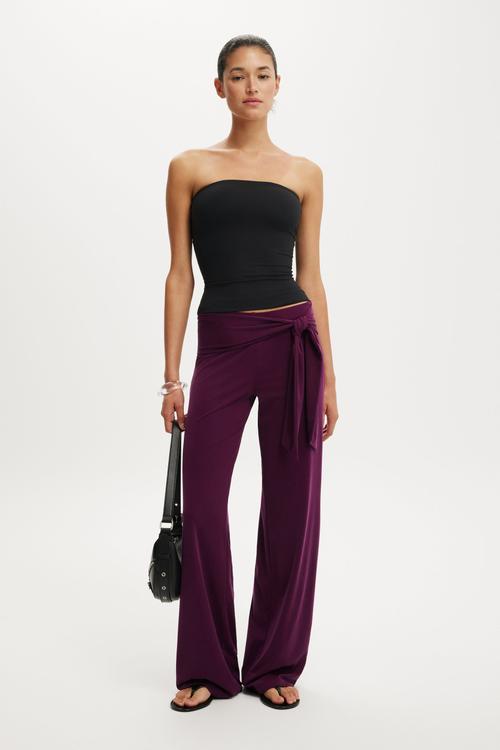 Honey tie pant - blackberry belle