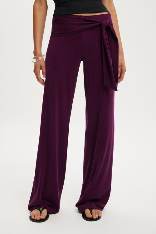 Honey tie pant - blackberry belle