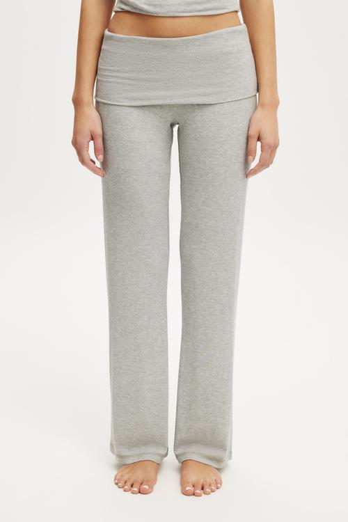Sleep recovery roll waist pant - light grey marle