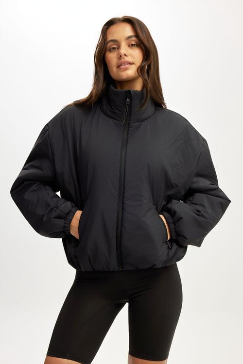 Ultra Light Padded Bomber Jacket - Black