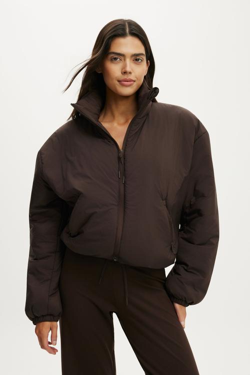 Ultra Light Padded Bomber Jacket - French Roast
