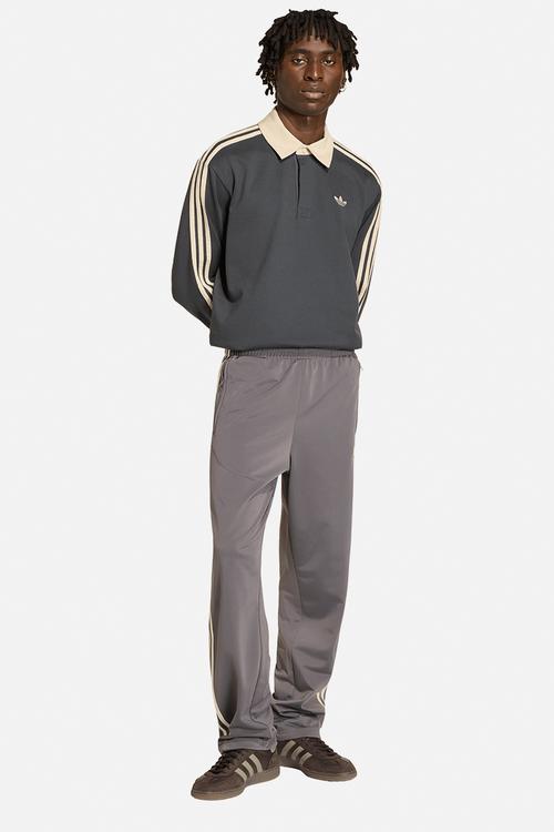 3-Strioes Rugby L/S Polo - Grey/Linen