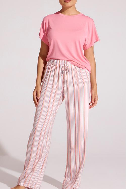 Sundower viscose pant - pink stripe