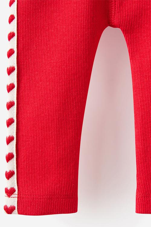 The Row Rib Skinny Legging - Varsity Red