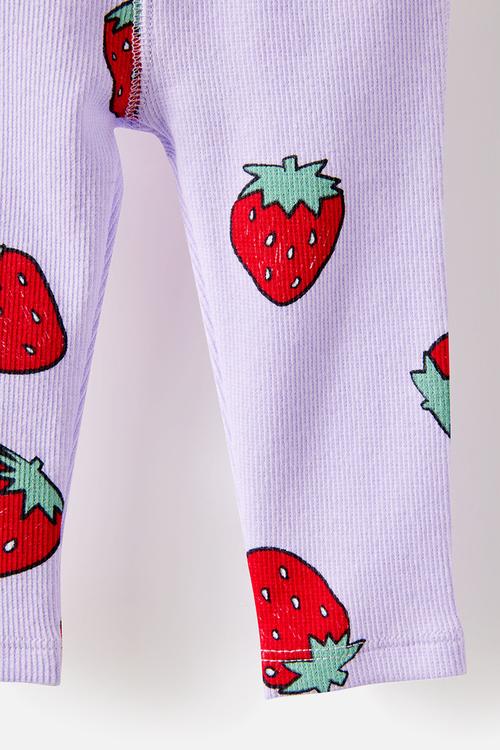 The Row Rib Skinny Legging - Vintage Lilac/Strawberries