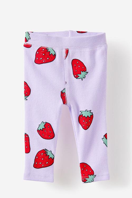 The Row Rib Skinny Legging - Vintage Lilac/Strawberries