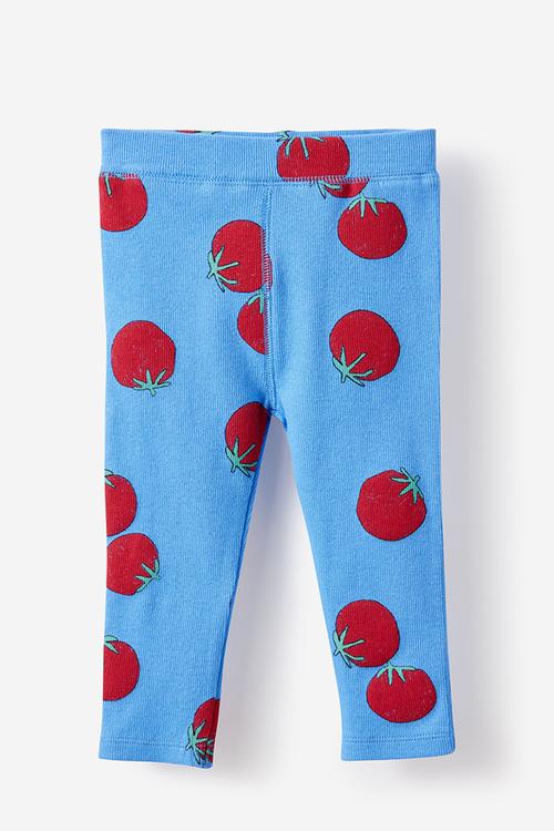 The Row Rib Skinny Legging - Blue Bonnet/Tomatoes